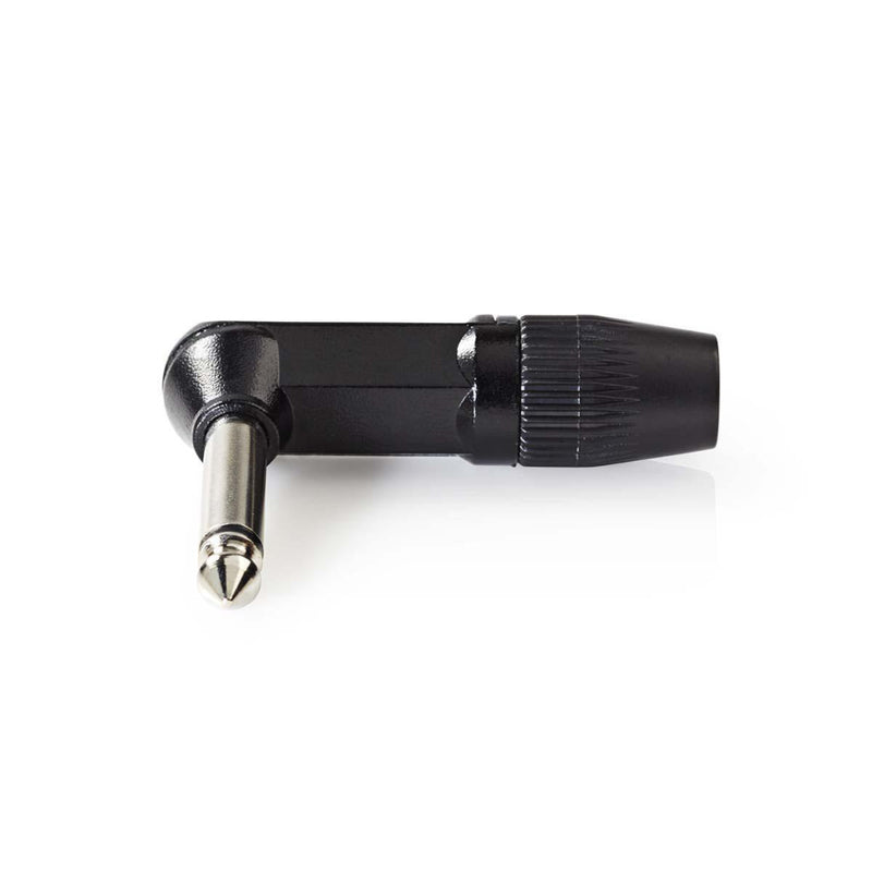 Nedis COTP23902BK Audioconnector Mono 6,35 Mm Male Haaks Zwart