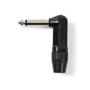 Nedis COTP23902BK Audioconnector Mono 6,35 Mm Male Haaks Zwart