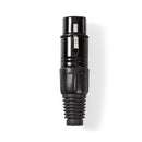 Nedis COTP15902BK Xlr-connector Xlr 3-pins Female Zwart