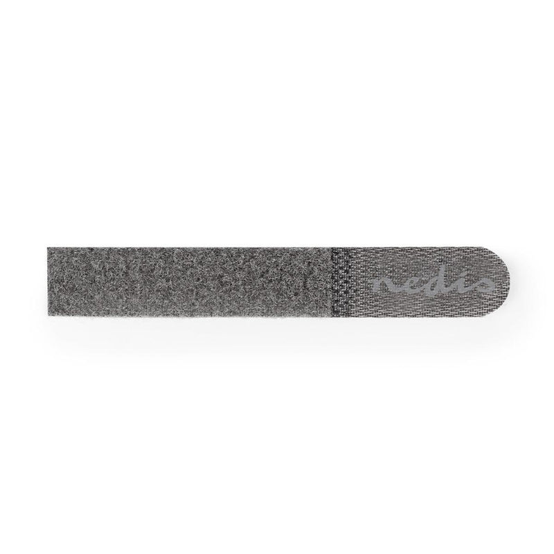 Nedis COTP00900GY015 Kabelbinders Met Klittenband 0,15 M 10 Stuks Grijs