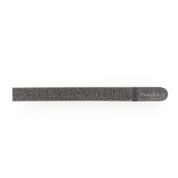 Nedis COTP00900GY025 Kabelbinders Met Klittenband 0,25 M 10 Stuks Grijs