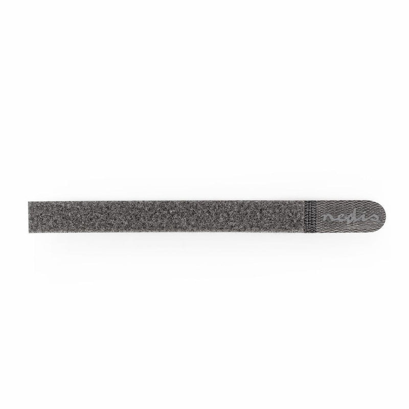 Nedis COTP00900GY025 Kabelbinders Met Klittenband 0,25 M 10 Stuks Grijs