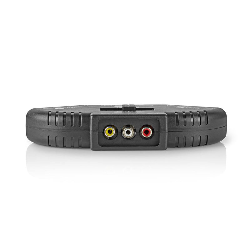 Nedis VSWI2403BK 3-poorts Av-schakelaar 3x Rca (rwy) Invoer / 1x Rca (rwy) Uitvoer Zwart