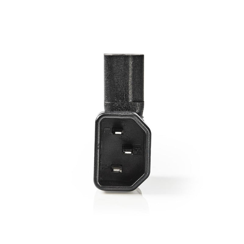 Nedis PCGP11903BK Voedingsconnector Iec-320-c13 Female - Iec-320-c14 Male Haaks Links/rechts Zwart