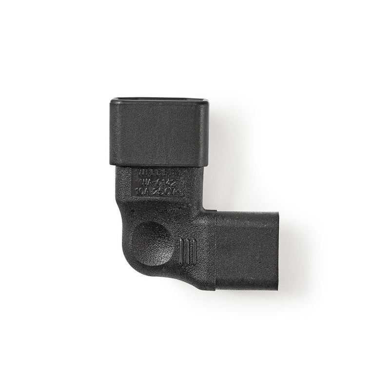 Nedis PCGP11904BK Voedingsconnector Iec-320-c13 Female - Iec-320-c14 Male Haaks Links/rechts Zwart