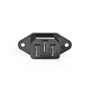 Nedis PCGP11950B Voedingsstekker Iec-320-c14 Mannelijk Zwart