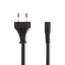 Nedis PCGP11062BK20 Voedingskabel Eurostekker - Iec-320-c1 2,0 M Zwart