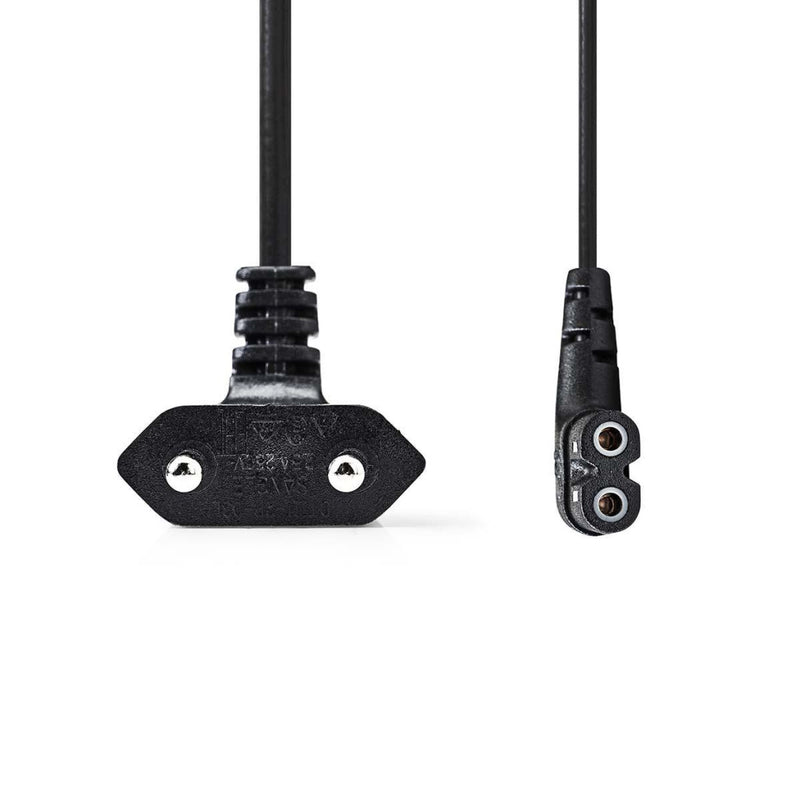Nedis PCGP11055BK50 Voedingskabel Eurostekker Haaks - Iec-320-c7 Links/rechts 5,0 M Zwart