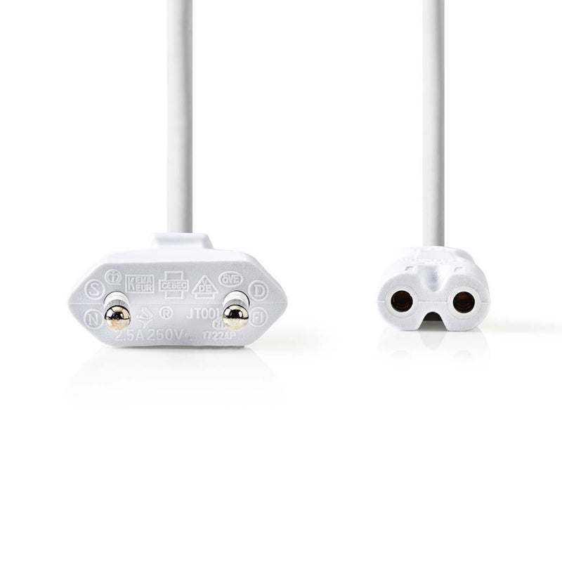 Nedis PCGP11040WT50 Voedingskabel Eurostekker - Iec-320-c7 5,0 M Wit