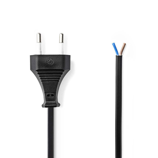 Nedis PCGP11700BK30 Voedingskabel Eurostekker - Open Kabeleinde 3,0 M Zwart