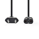 Nedis PCGP11240BK50 Voedingskabel Zwitserse Stekker - Iec-320-c7 5,0 M Zwart