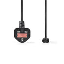 Nedis PCGP11140BK20 Voedingskabel Uk-stekker - Iec-320-c7 2,0 M Zwart