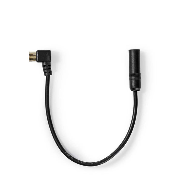 Nedis CSVC41980BK025 Antennekabel Voor De Auto Coax Male - Auto-antenne Female 0,25 M Zwart