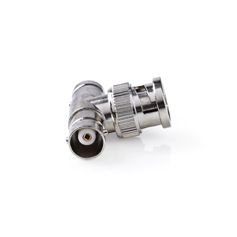 Nedis CVGP01945ME Adapter Antenne Bnc Male - 2x Bnc Female 10 Stuks Metaal