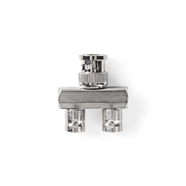 Nedis CVGP01946ME Adapter Antenne Bnc Male - 2x Bnc Female 10 Stuks Metaal