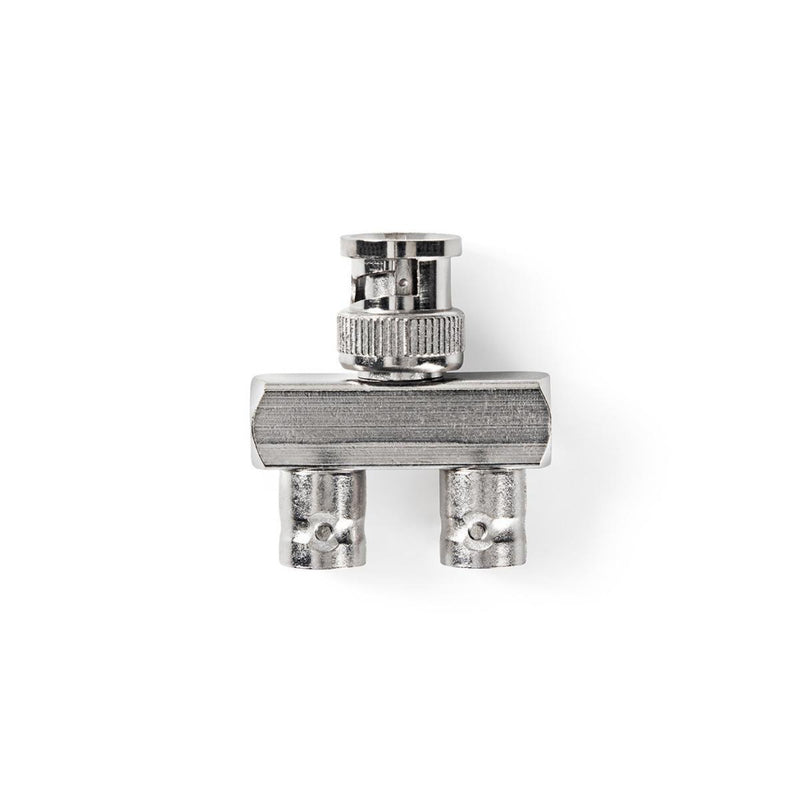 Nedis CVGP01946ME Adapter Antenne Bnc Male - 2x Bnc Female 10 Stuks Metaal