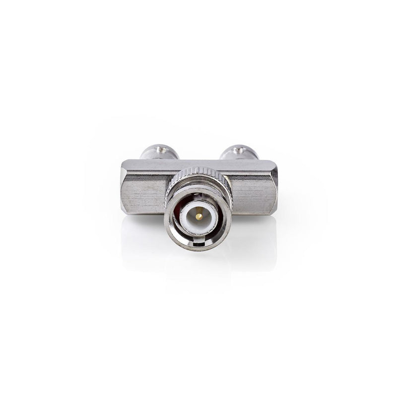 Nedis CVGP01946ME Adapter Antenne Bnc Male - 2x Bnc Female 10 Stuks Metaal