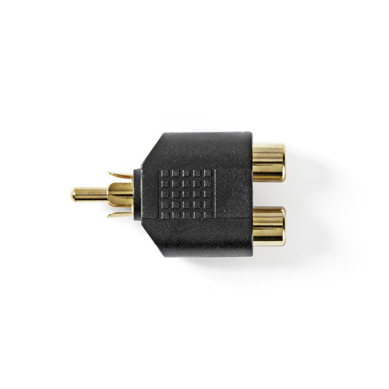 Nedis CAGP24940BKG Subwoofer-adapter Rca Male - 2x Rca Female 10 Stuks Zwart