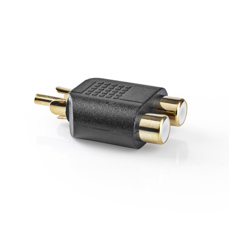 Nedis CAGP24940BKG Subwoofer-adapter Rca Male - 2x Rca Female 10 Stuks Zwart