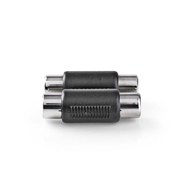 Nedis CAGP24952BK Stereo Audioadapter 2x Rca Female - 2x Rca Female 10 Stuks Zwart