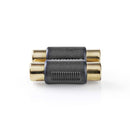 Nedis CAGP24952BKG Stereo Audioadapter 2x Rca Female - 2x Rca Female 10 Stuks Zwart