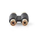 Nedis CAGP24952BKG Stereo Audioadapter 2x Rca Female - 2x Rca Female 10 Stuks Zwart