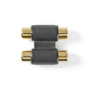 Nedis CAGP24952BKG Stereo Audioadapter 2x Rca Female - 2x Rca Female 10 Stuks Zwart