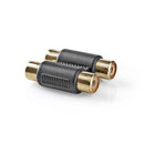 Nedis CAGP24952BKG Stereo Audioadapter 2x Rca Female - 2x Rca Female 10 Stuks Zwart
