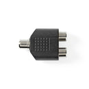 Nedis CAGP24941BK Subwoofer-adapter Rca Male - 2x Rca Female 10 Stuks Zwart