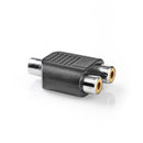 Nedis CAGP24941BK Subwoofer-adapter Rca Male - 2x Rca Female 10 Stuks Zwart