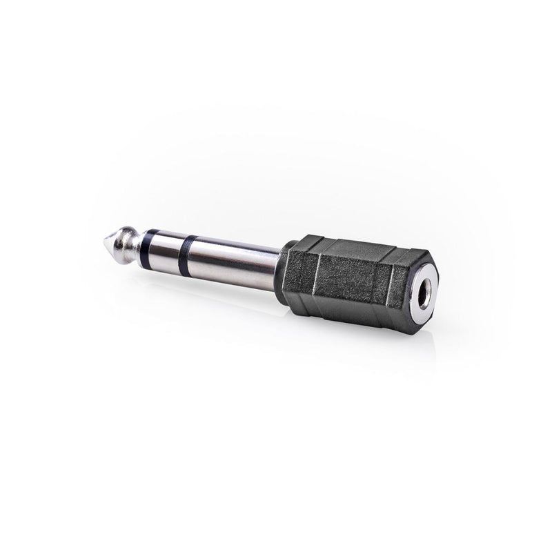 Nedis CAGP23930BK Stereo-audioadapter 6,35 Mm Male 3,5 Mm Female Vernikkeld Recht Abs Zwart 10 Stuk