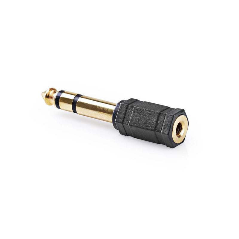 Nedis CAGP23930BKG Stereo Audioadapter 6,35 Mm Male - 3,5 Mm Female 10 Stuks Zwart