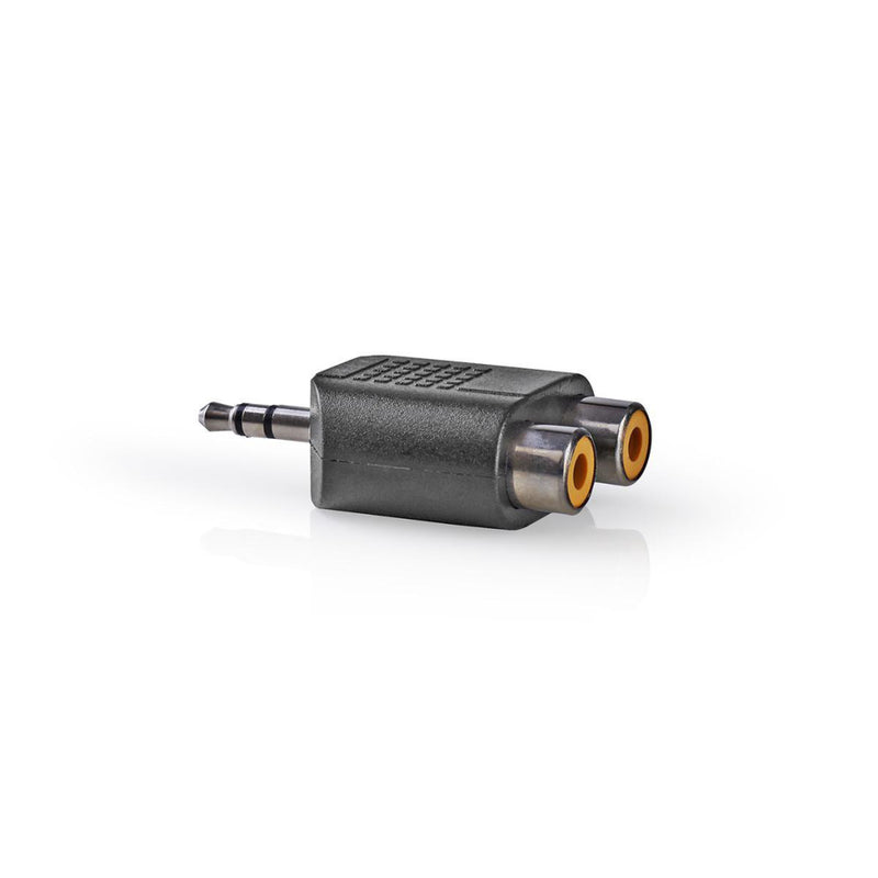 Nedis CAGP22940BK Stereo Audioadapter 3,5 Mm Male - 2x Rca Female 10 Stuks Zwart