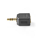 Nedis CAGP22945BKG Stereo Audioadapter 3,5 Mm Male - 2x 3,5 Mm Female 10 Stuks Zwart