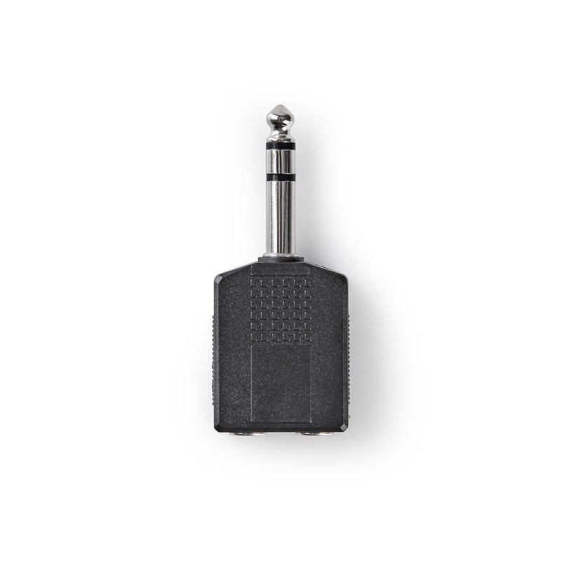 Nedis CAGP23940BK Stereo-audioadapter 6,35 Mm Male 2x 6,35 Mm Female Vernikkeld Recht Abs Zwart 10