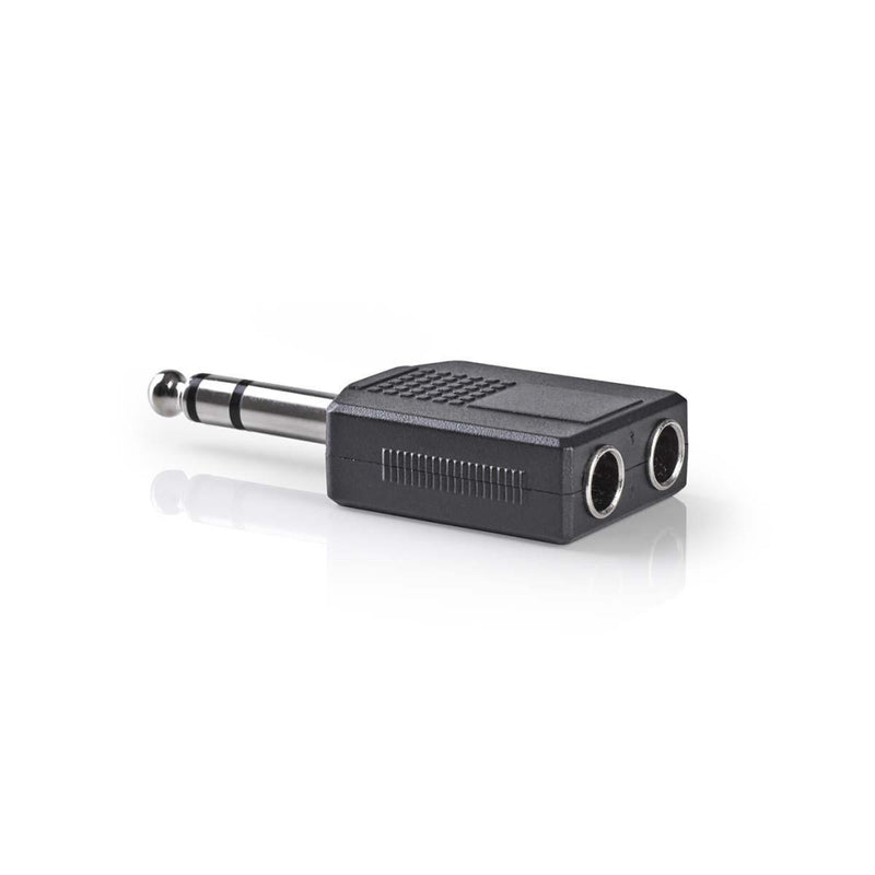 Nedis CAGP23940BK Stereo-audioadapter 6,35 Mm Male 2x 6,35 Mm Female Vernikkeld Recht Abs Zwart 10