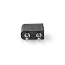 Nedis CAGP22970BK Vliegtuig-audioadapter 2x 3,5 Mm Male - 3,5 Mm Female 10 Stuks Zwart