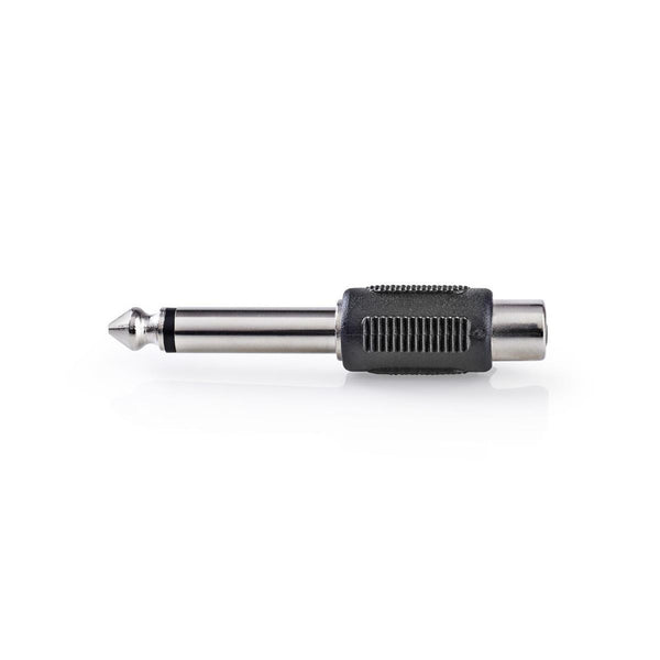 Nedis CAGP23935BK Mono-audioadapter 6,35 Mm Male - Rca Female 10 Stuks Zwart