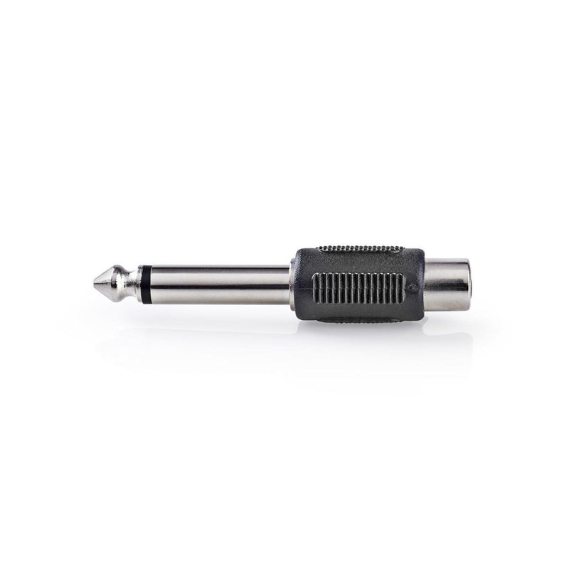 Nedis CAGP23935BK Mono-audioadapter 6,35 Mm Male - Rca Female 10 Stuks Zwart