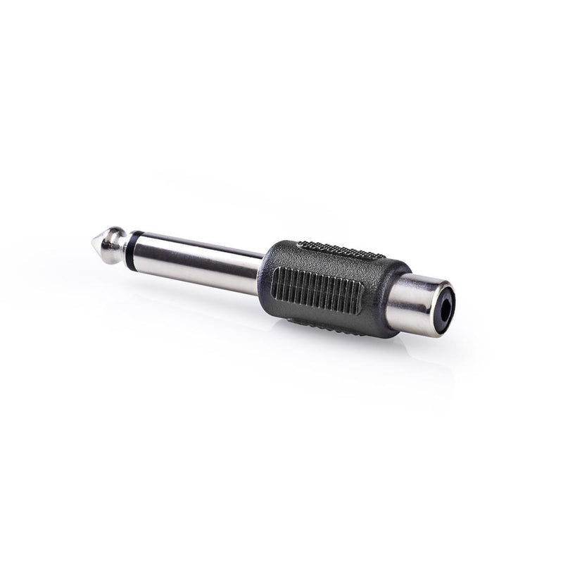 Nedis CAGP23935BK Mono-audioadapter 6,35 Mm Male - Rca Female 10 Stuks Zwart