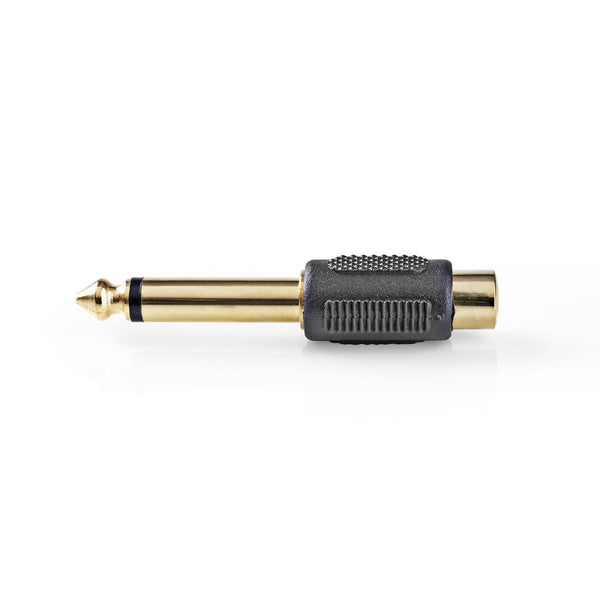 Nedis CAGP23935BKG Mono-audioadapter 6,35 Mm Male - Rca Female 10 Stuks Zwart