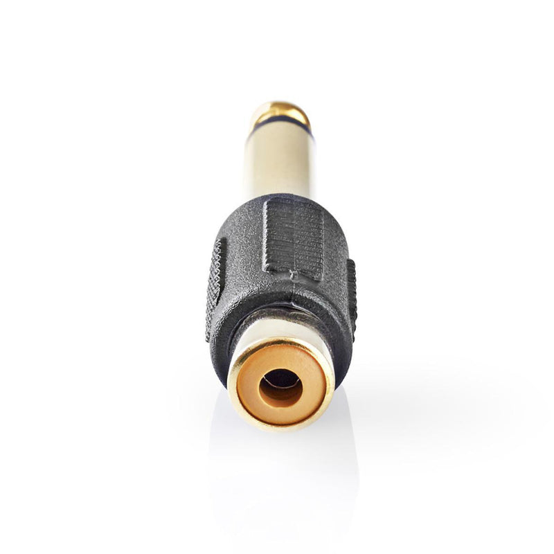 Nedis CAGP23935BKG Mono-audioadapter 6,35 Mm Male - Rca Female 10 Stuks Zwart