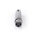 Nedis CAGP15920ME Xlr-adapter Xlr 3-pins Female - Xlr 3-pins Female 10 Stuks Metaal