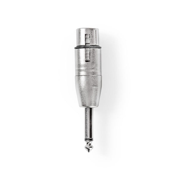 Nedis CAGP15940ME Xlr-adapter 6,35 Mm Male - Xlr 3-pins Female 10 Stuks Metaal