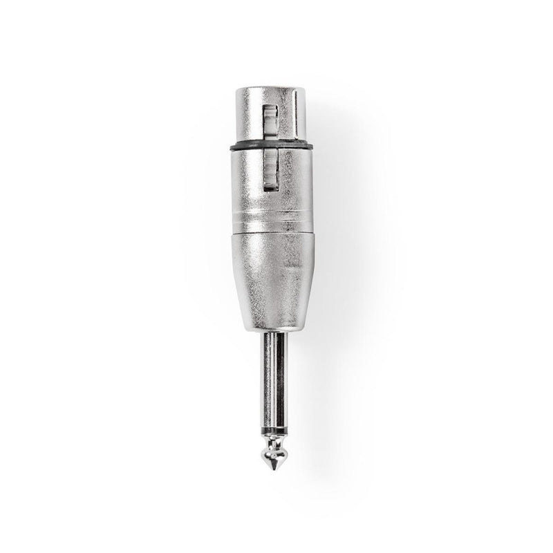 Nedis CAGP15940ME Xlr-adapter 6,35 Mm Male - Xlr 3-pins Female 10 Stuks Metaal