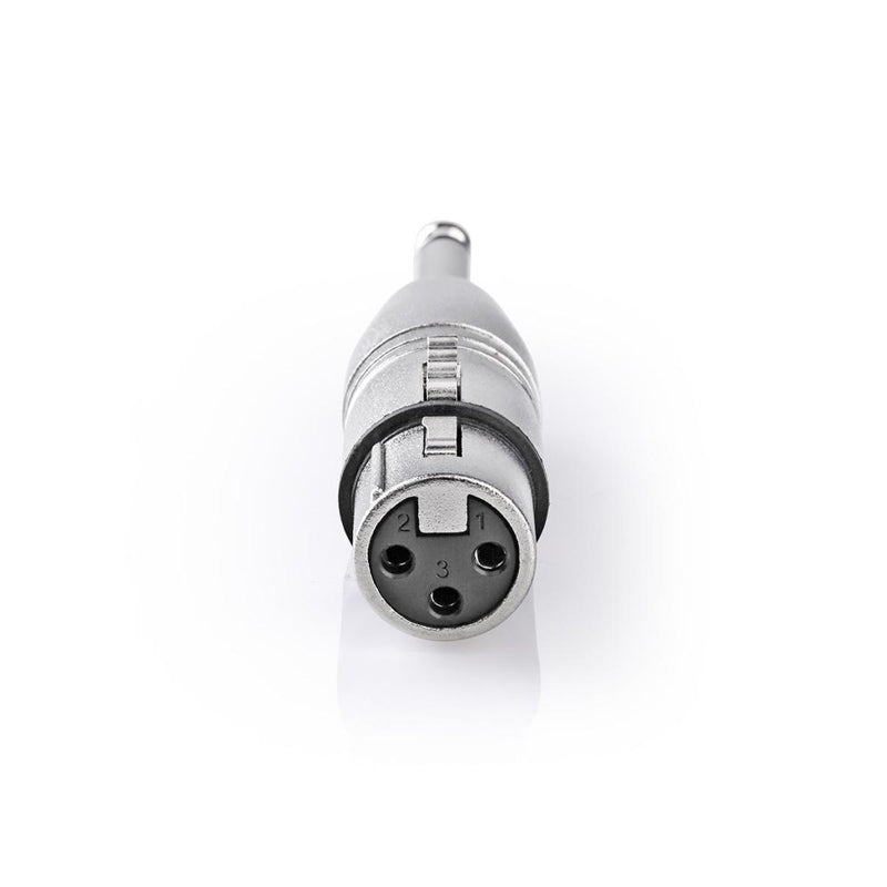 Nedis CAGP15940ME Xlr-adapter 6,35 Mm Male - Xlr 3-pins Female 10 Stuks Metaal