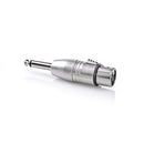 Nedis CAGP15940ME Xlr-adapter 6,35 Mm Male - Xlr 3-pins Female 10 Stuks Metaal