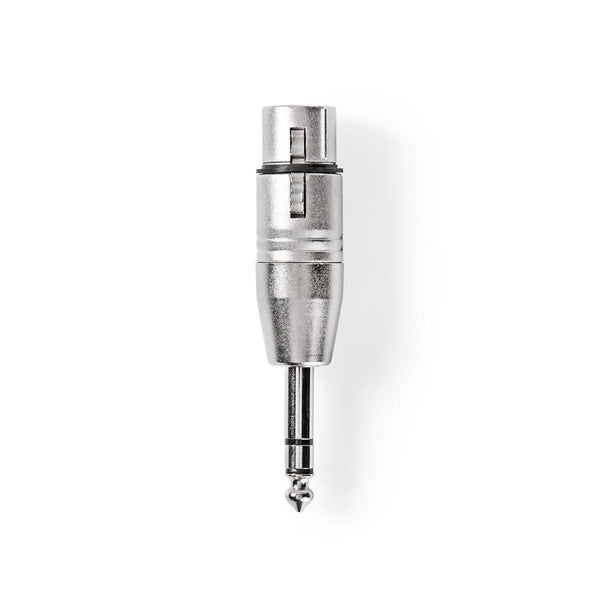 Nedis CAGP15941ME Xlr-adapter 6,35 Mm Male - Xlr 3-pins Female 10 Stuks Metaal