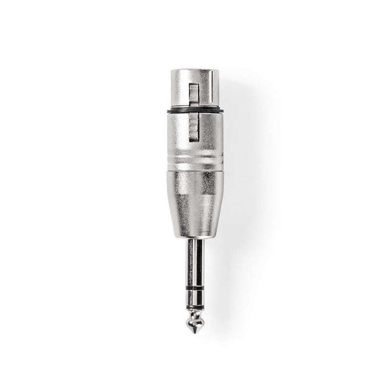 Nedis CAGP15941ME Xlr-adapter 6,35 Mm Male - Xlr 3-pins Female 10 Stuks Metaal