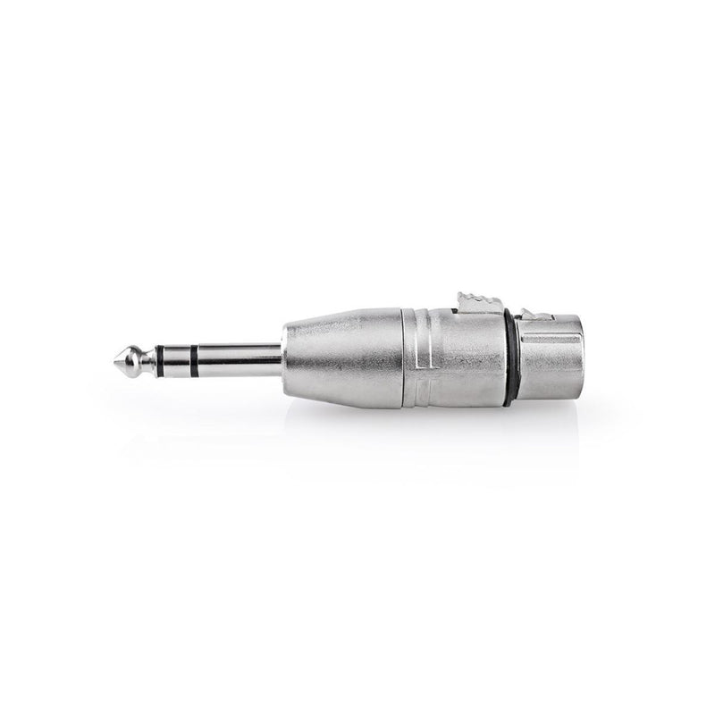 Nedis CAGP15941ME Xlr-adapter 6,35 Mm Male - Xlr 3-pins Female 10 Stuks Metaal
